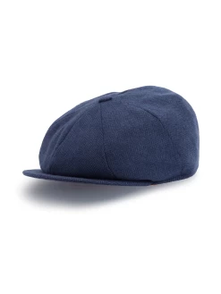 Baker Boy Cap - Cashmere Navy Herringbone