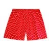 Cotton Boxer Shorts, Polka Dot - Red