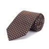 Square Dot Tie - Brown -Clothing store 231013 OliverBrown2256