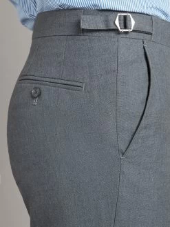 Sloane Suit Super 110's Wool - Plain Grey -Clothing store 231110 OliverBrown1049