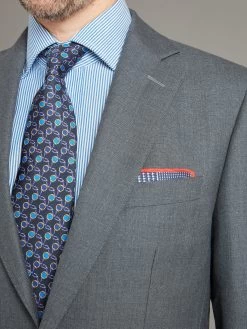 Sloane Suit Super 110's Wool - Plain Grey -Clothing store 231110 OliverBrown1073