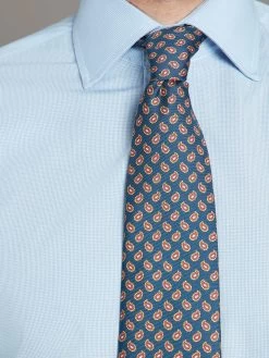 Berwick Shirt Classic Collar Micro Check - Sky Blue -Clothing store 231110 OliverBrown1195