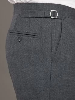Eaton Suit Super 100's - Plain Grey -Clothing store 231110 OliverBrown1619