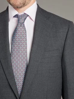 Eaton Suit Super 100's - Plain Grey -Clothing store 231110 OliverBrown1639