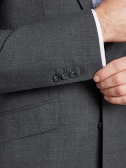 Eaton Suit Super 100's - Plain Grey -Clothing store 231110 OliverBrown1641