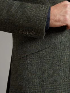 Eaton Jacket Check - Moss Green -Clothing store 231110 OliverBrown1794 1