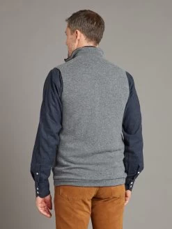 Reversible Cashmere Gilet - Navy & Gunmetal -Clothing store 231110 OliverBrown1820