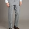 Flat Front Trousers With Coin Pocket - Prince Of Wales Navy -Clothing store 231110 OliverBrown1958