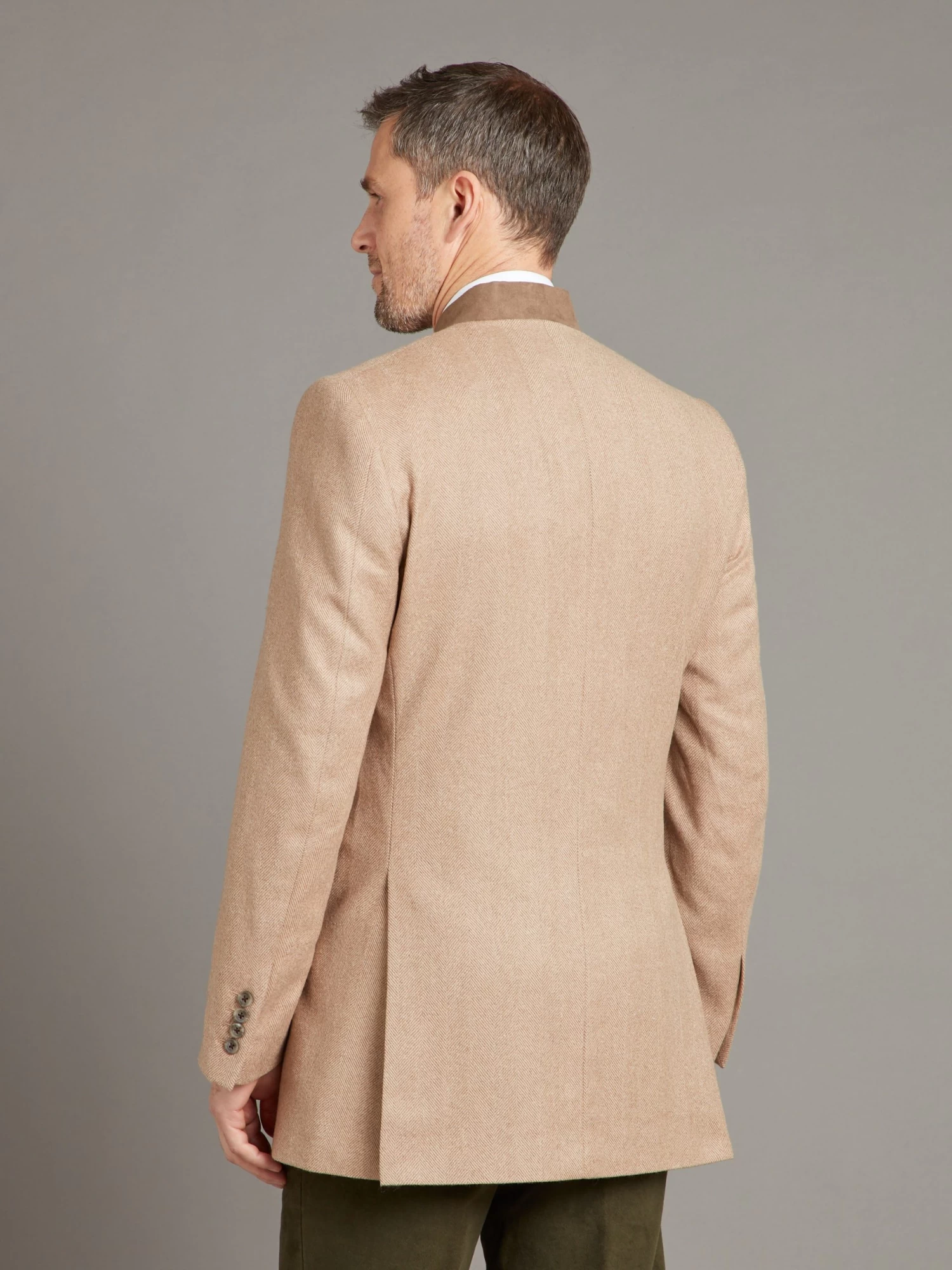 Austrian Jacket - Tan/Beige Herringbone 5 Austrian Jacket - Tan/Beige Herringbone - Image 3