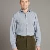 Berwick Shirt Classic Collar - Micro Check - Navy -Clothing store 231110 OliverBrown2012
