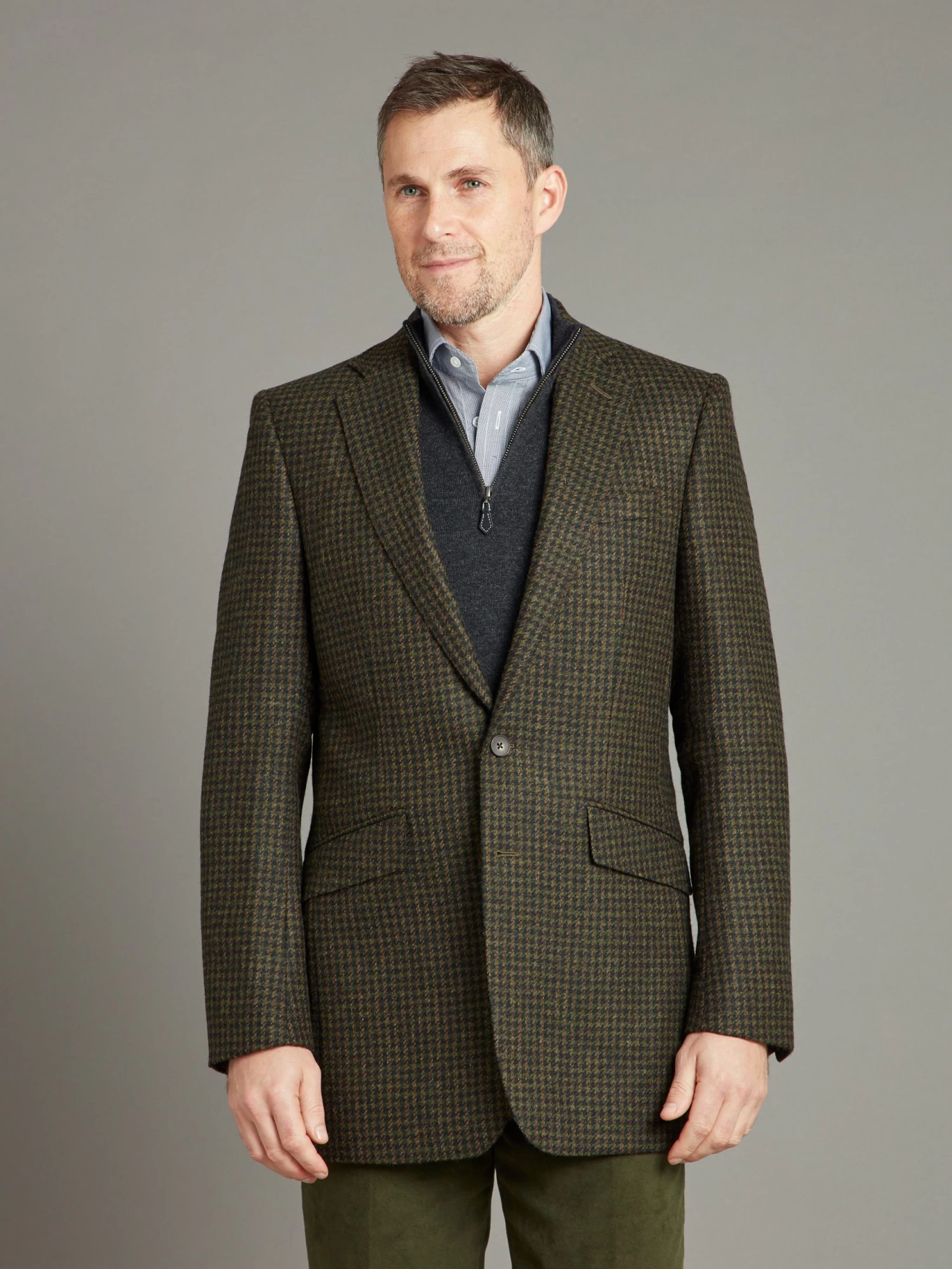 Eaton Jacket - Houndstooth Green/Brown 3 Eaton Jacket - Houndstooth Green/Brown