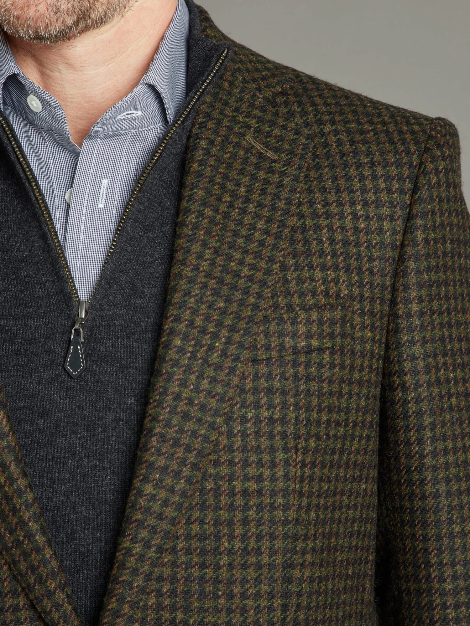 Eaton Jacket - Houndstooth Green/Brown 6 Eaton Jacket - Houndstooth Green/Brown - Image 4