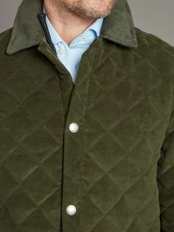 Quilted Moleskin Jacket - Olive -Clothing store 231110 OliverBrown2231