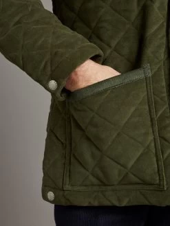 Quilted Moleskin Jacket - Olive -Clothing store 231110 OliverBrown2235