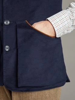 Shooting Vest - Moleskin Navy -Clothing store 231110 OliverBrown2311 1