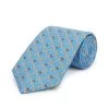 Stirrup Design Tie- Sky Blue/ Navy -Clothing store 231115 OliverBrown2770