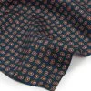 Paisley Silk Pocket Square - Navy