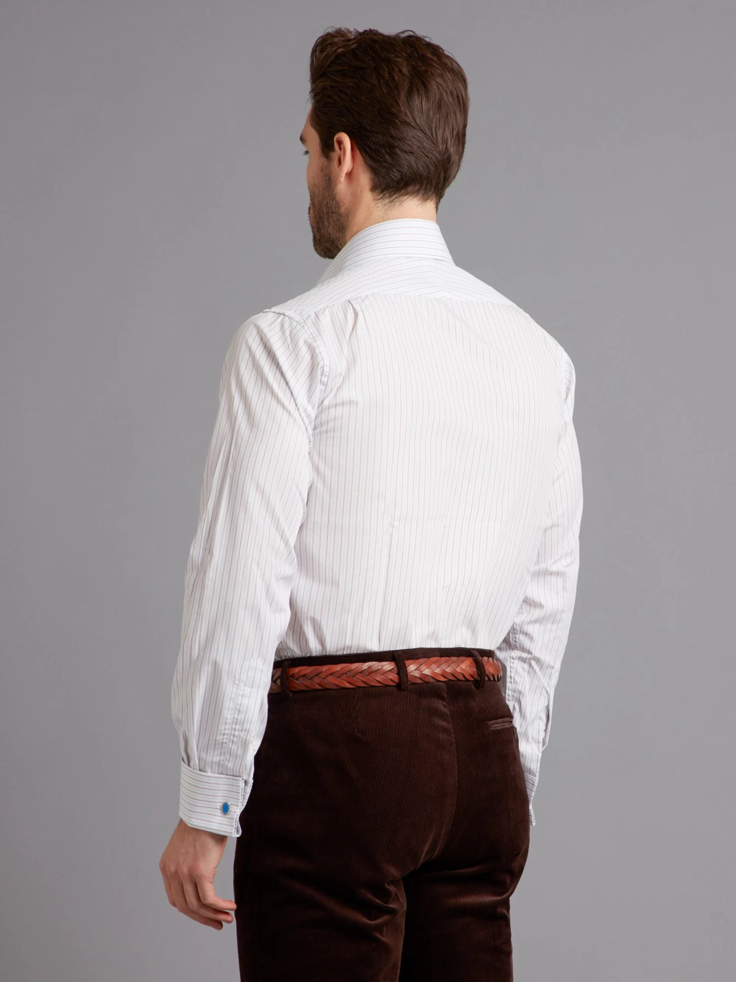 City Shirt Poplin - Blue Burgundy Stripe 4 City Shirt Poplin - Blue Burgundy Stripe - Image 2