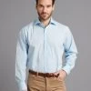Berwick Shirt Classic Collar, Poplin - Sky Blue -Clothing store 231208 OliverBrown Model Ecom4349