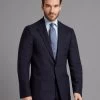 Unstructured Wool Jacket - Navy -Clothing store 231208 OliverBrown Model Ecom4421