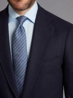 Unstructured Wool Jacket - Navy -Clothing store 231208 OliverBrown Model Ecom4440