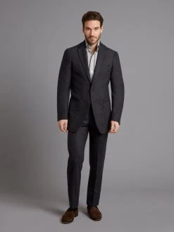 Unstructured Wool Jacket - Charcoal