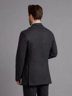 Unstructured Wool Jacket - Charcoal -Clothing store 231208 OliverBrown Model Ecom4477