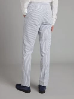 Unstructured Seersucker Suit - Navy/White Stripe -Clothing store 240201 OliverBrown UnstructuredSeersuckerJacket Navywhitestripe 3814