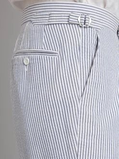 Unstructured Seersucker Suit - Navy/White Stripe -Clothing store 240201 OliverBrown UnstructuredSeersuckerJacket Navywhitestripe 3815