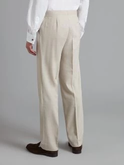 Eaton Suit - Dormeuil Natural Wool/Silk/Linen -Clothing store 240205 Oliverbrown13689