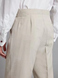 Eaton Suit - Dormeuil Natural Wool/Silk/Linen -Clothing store 240205 Oliverbrown13697