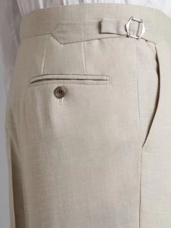 Eaton Suit - Dormeuil Natural Wool/Silk/Linen -Clothing store 240205 Oliverbrown13699