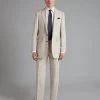 Eaton Suit - Dormeuil Natural Wool/Silk/Linen -Clothing store 240205 Oliverbrown13706