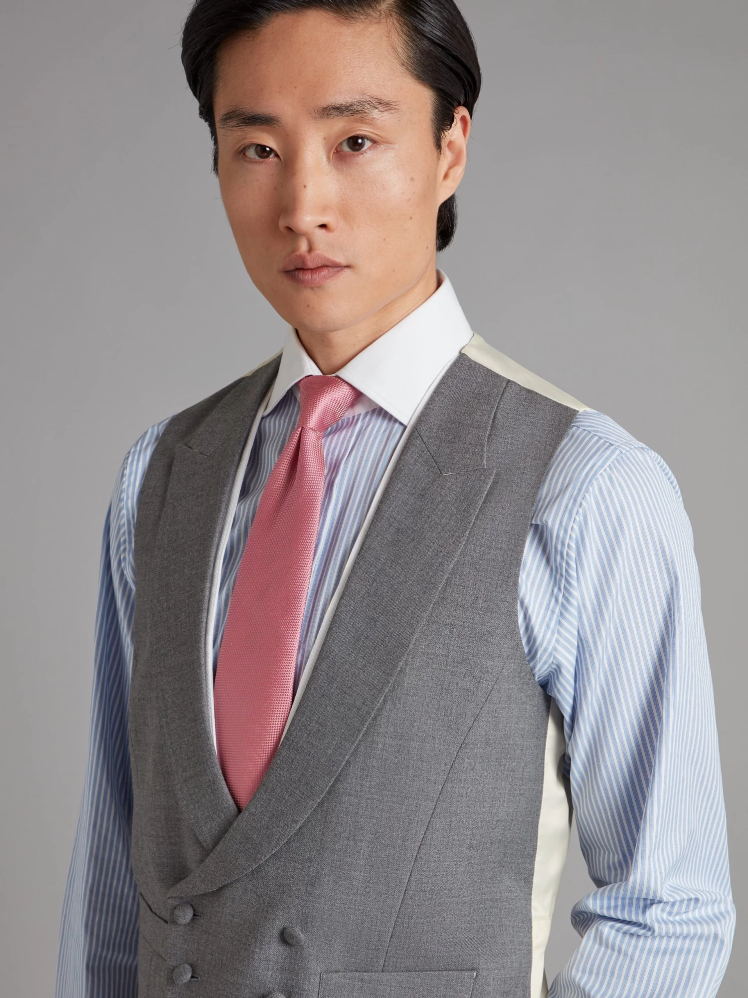 Highgrove Double Breasted Waistcoat - Grey 5 Highgrove Double Breasted Waistcoat - Grey - Image 3