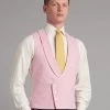 Pure Silk Double Breasted Waistcoat - Pink -Clothing store 240417 OliverBrown23665