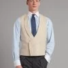 Pure Silk Double Breasted Waistcoat - Ivory -Clothing store 240417 OliverBrown23708