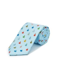 Pure Silk Jockey Tie - Pale Blue