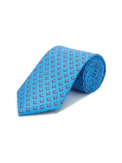 Pure Silk Crab Tie - Blue