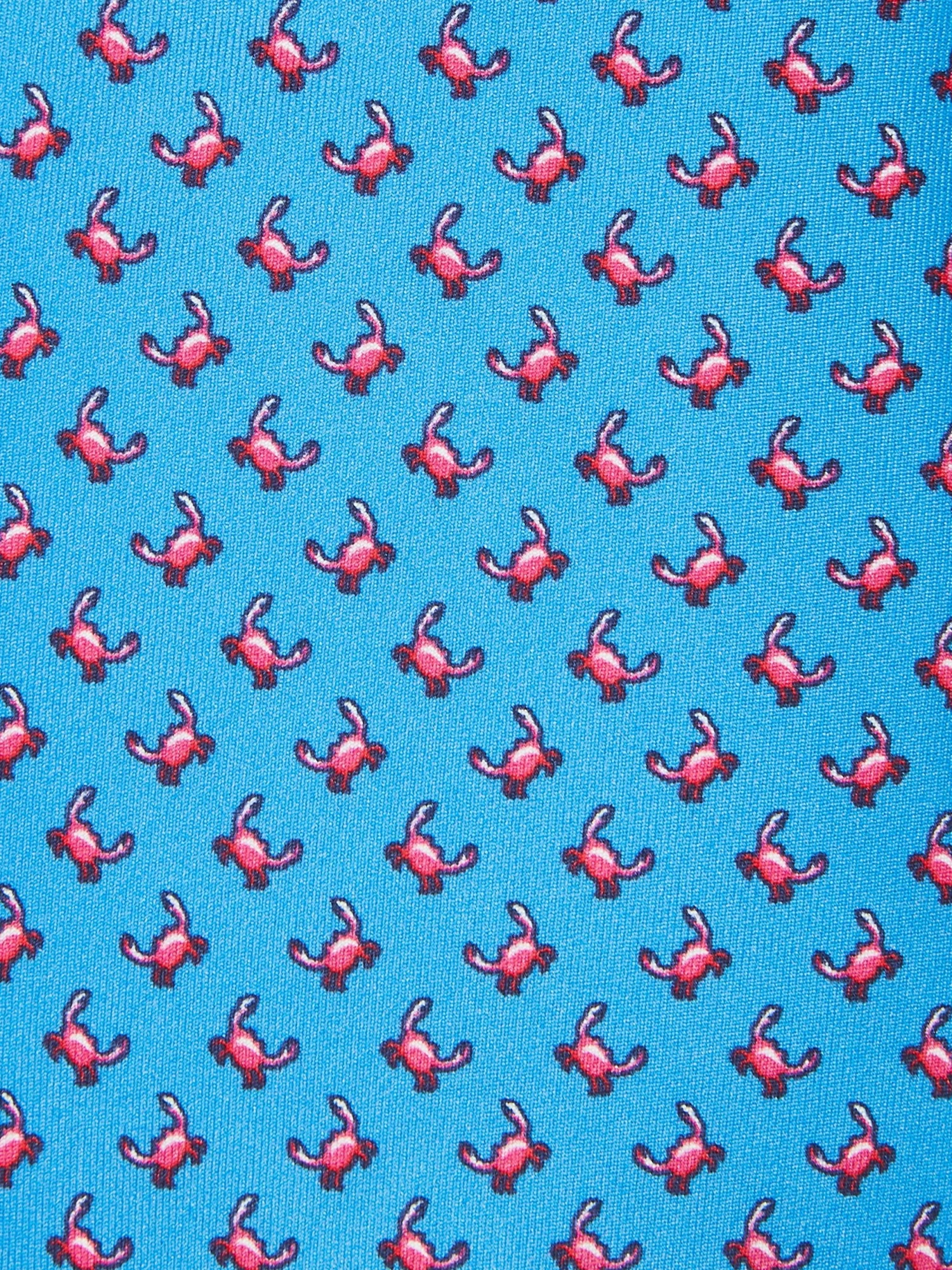 Pure Silk Crab Tie - Blue 4 Pure Silk Crab Tie - Blue - Image 2