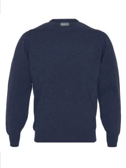Lambswool Crew Neck Jumper - Indigo