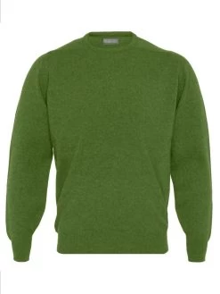 Lambswool Crew Neck Jumper - Grass Green