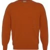 Lambswool Crew Neck Jumper - Burnt Orange -Clothing store 6