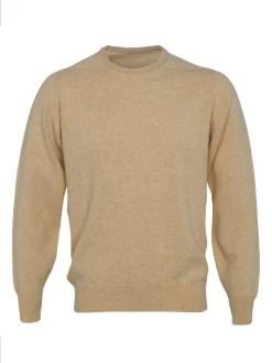 Lambswool Crew Neck Jumper - Camel
