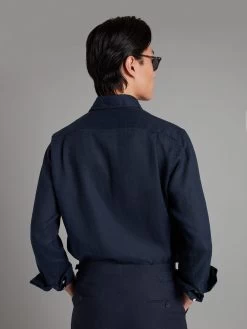 Amalfi Shirt Linen - Navy -Clothing store Amalfi Shirt Linen Navy 04 cbc3f9c9 b350 4dc0 83a5 d966e83da9b1