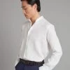 Collarless Shirt Linen - White -Clothing store Collarless Shirt Linen White 01 298c6634 2f14 4042 82fa f5d44cd5507f