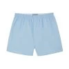 Cotton Boxer Shorts, Plain - Pale Blue