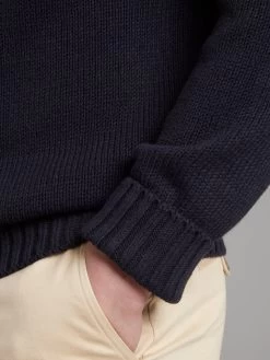 Crew Neck Jumper Cotton Linen Blend - Navy 11 Crew Neck Jumper Cotton Linen Blend - Navy -Clothing store CrewNeckJumperCottonLinenBlend Beige 2454