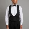 Double Breasted Evening Waistcoat - Black
