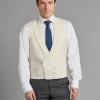 Double Breasted Wool Waistcoat - Cream