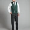 Double Breasted Wool Waistcoat With Piping - Hunter Green -Clothing store DoubleBreastedWoolWaistcoatwithPiping HunterGreen 6deb3ee1 74a4 447b 85fb 21839c763726
